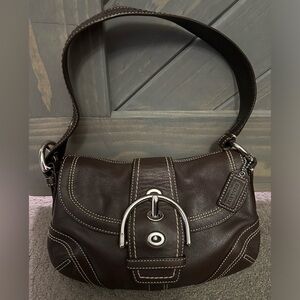 Dark Brown Coach Shoulder Bag